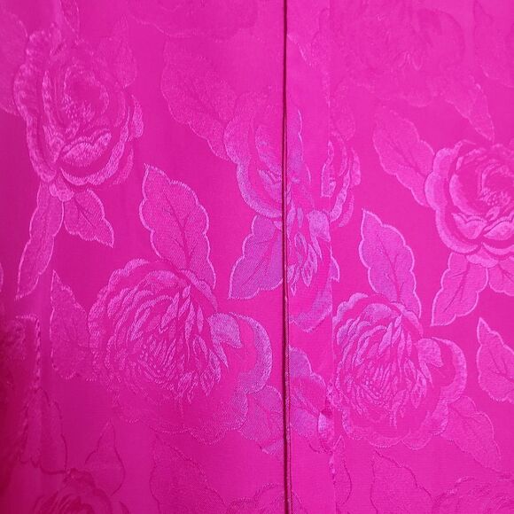 Ms. Chaus 14 Vintage Dress Magent Floral Print Lightweight - Picture 4 of 7